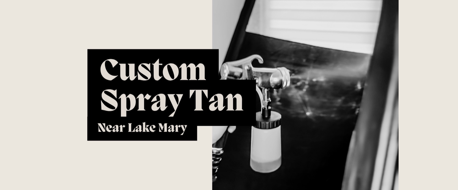 Custom spray tan tools at 33 Esthetics — private studio near Lake Mary, FL