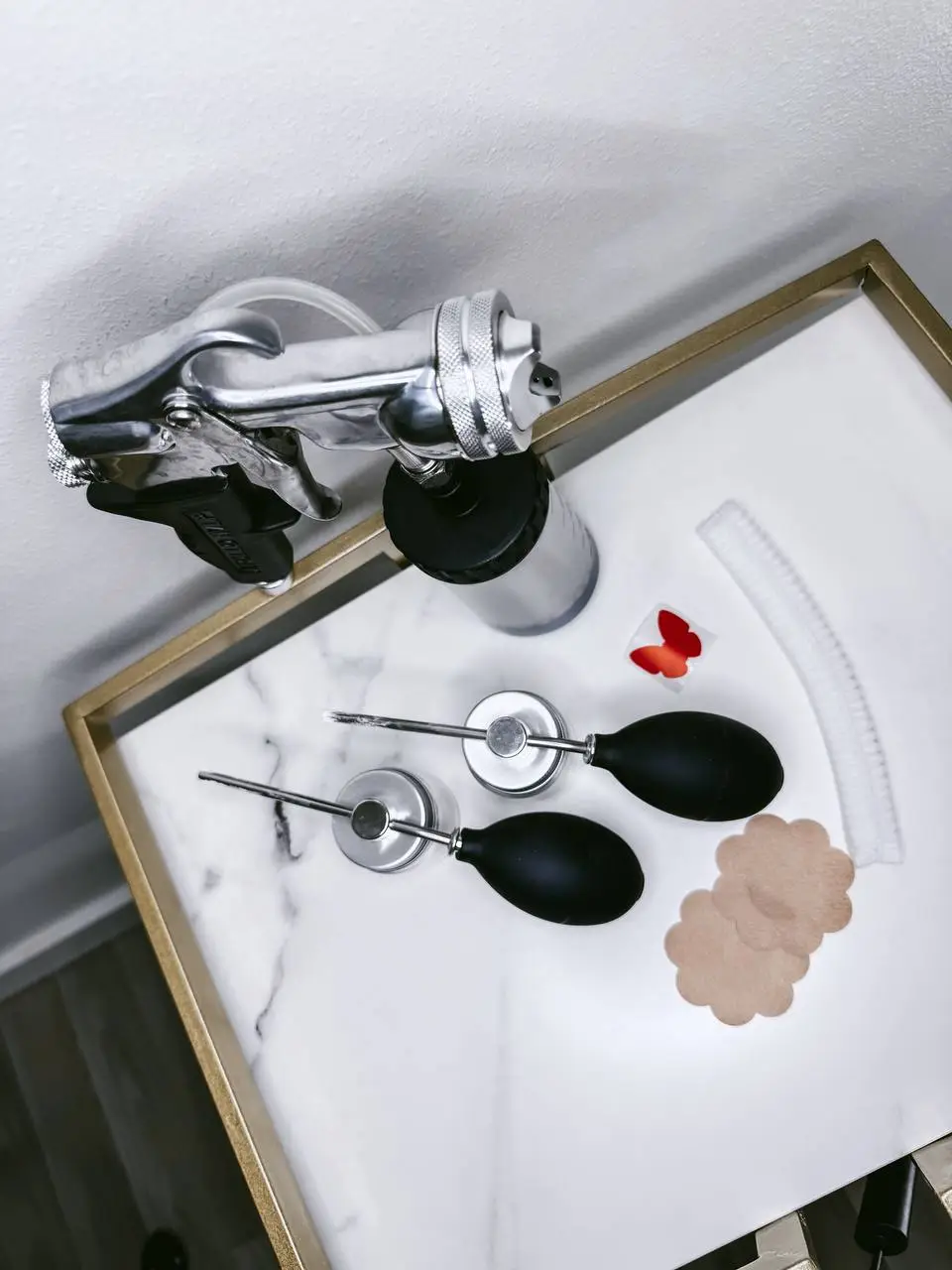 Custom airbrush spray tan tools and setup at 33 Esthetics