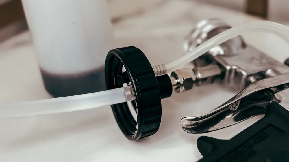 Spray tan tools and setup at 33 Esthetics